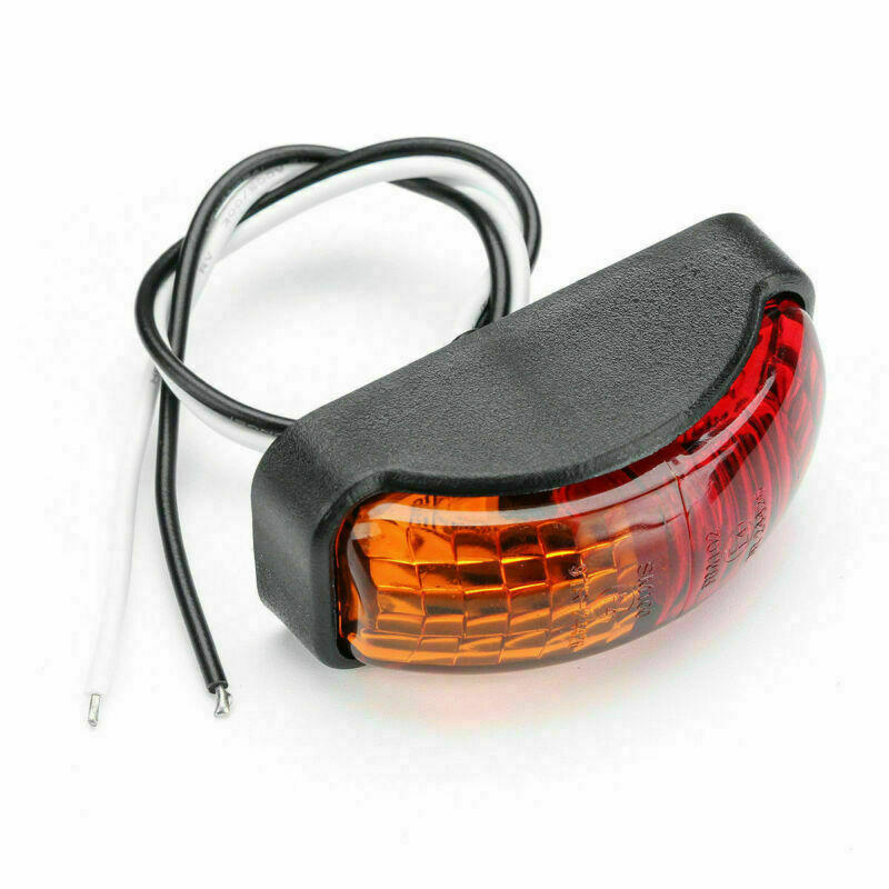 1x Red/Amber 2LED Side Marker Lights Lamp Trailer Truck Lorry Caravan Van12V-24V