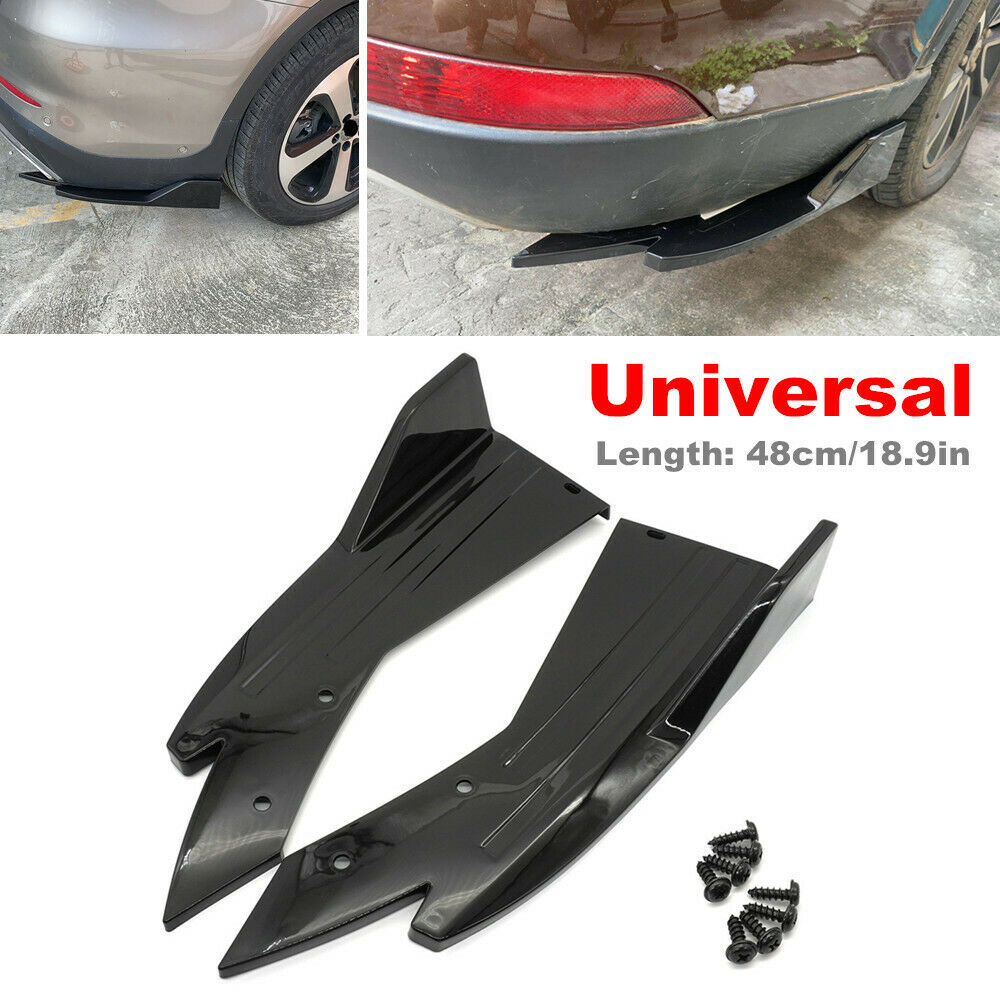 Car Corner Side Lip Rear Spoiler Blade Skirt Splitters Winglet Wings Diffuser