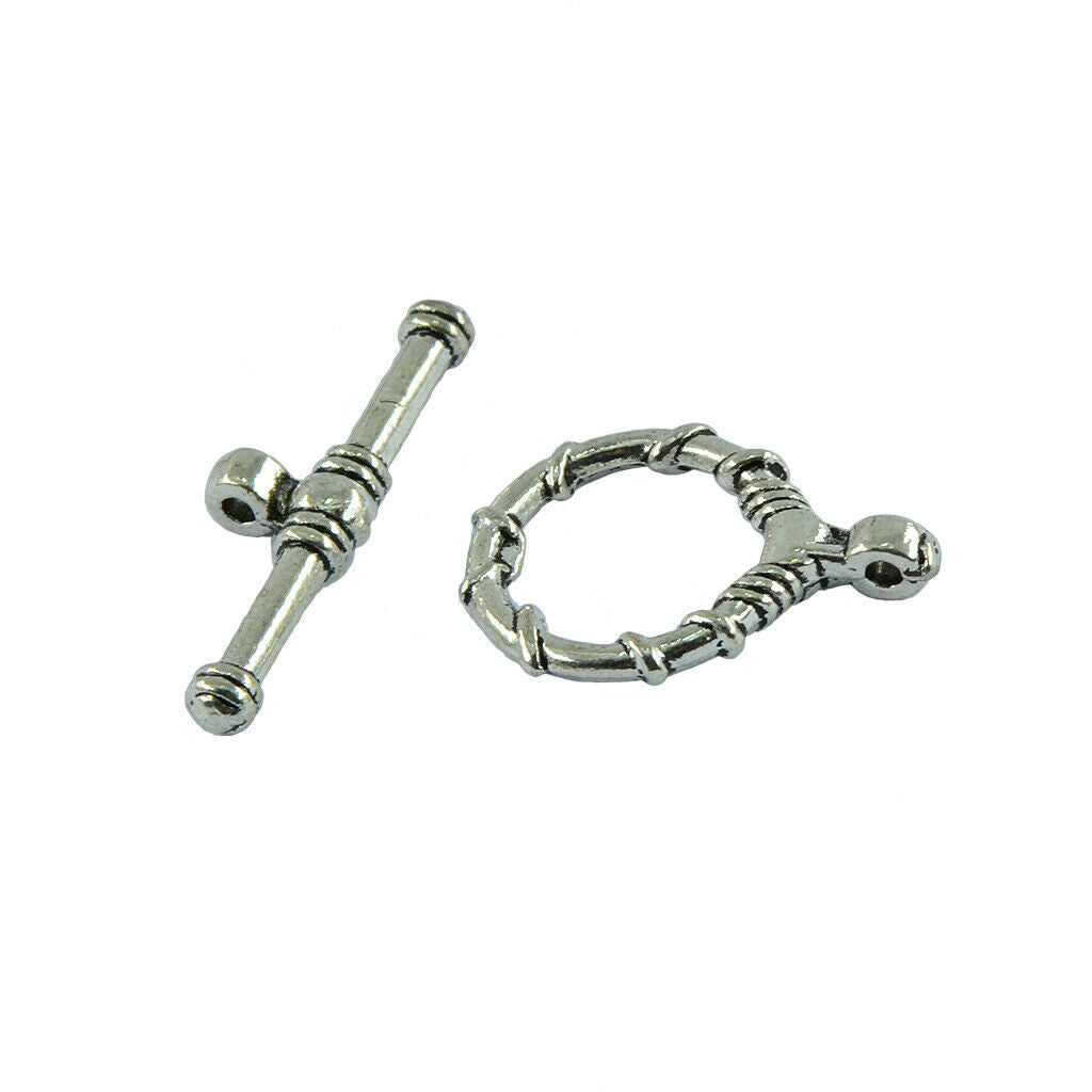 Set of 20 pcs. O and T shaped clasps jewelry making clasp