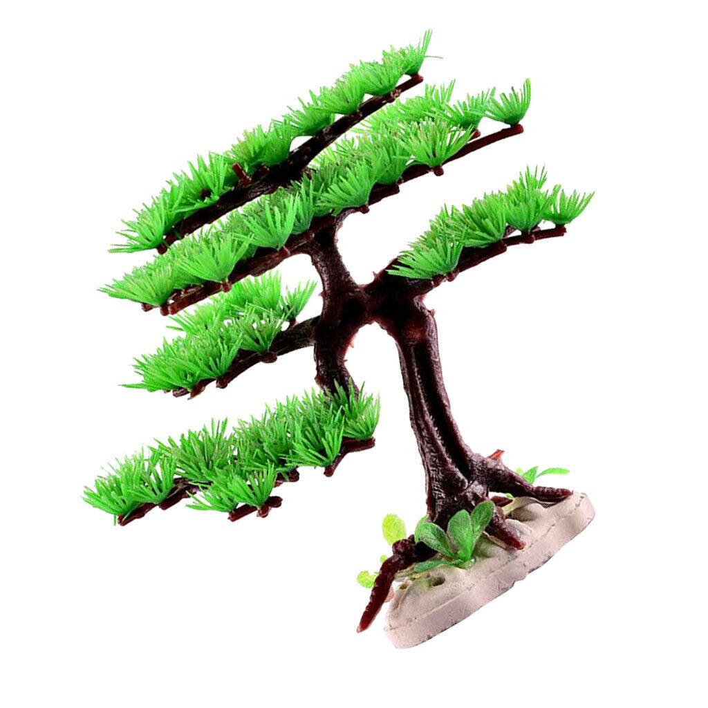 Aquarium Fish Tank Landscaping Simulation Plant Plain pine with Base