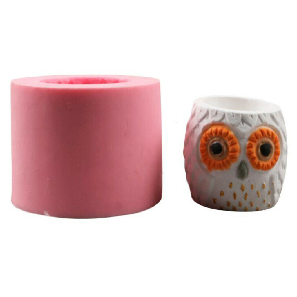 Silicone Cake Owl Flowerpot Mold Fondant Mould Sugarcraft Decor Baking Tool