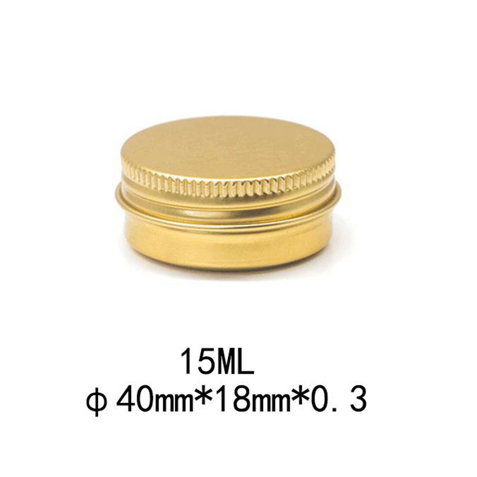 24-Pack 15ml Mini Tin Cans Screw Lid Round Aluminum Containers for Lip Balm