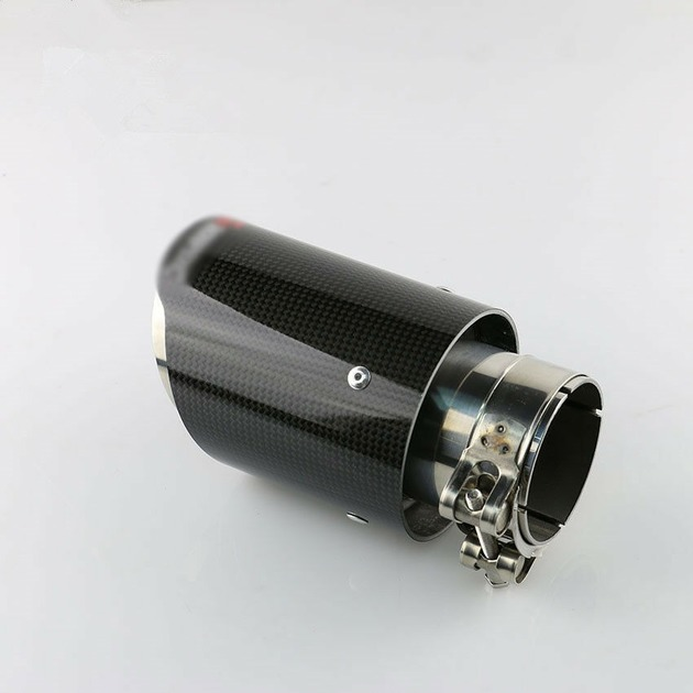 Real Carbon Fiber Car Exhaust Tip Pipe 63mm-89mm Universal Muffler Tip Cover