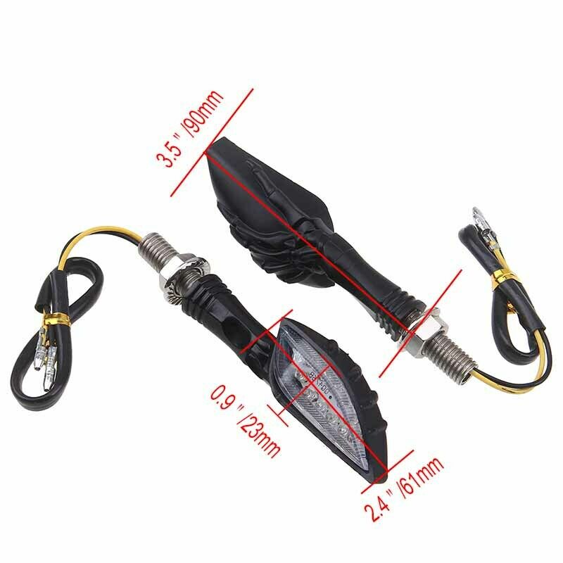 4x Universal Motorcycle LED Turn Signal Light Indicators Blinker Lamp Dirt Bikes
