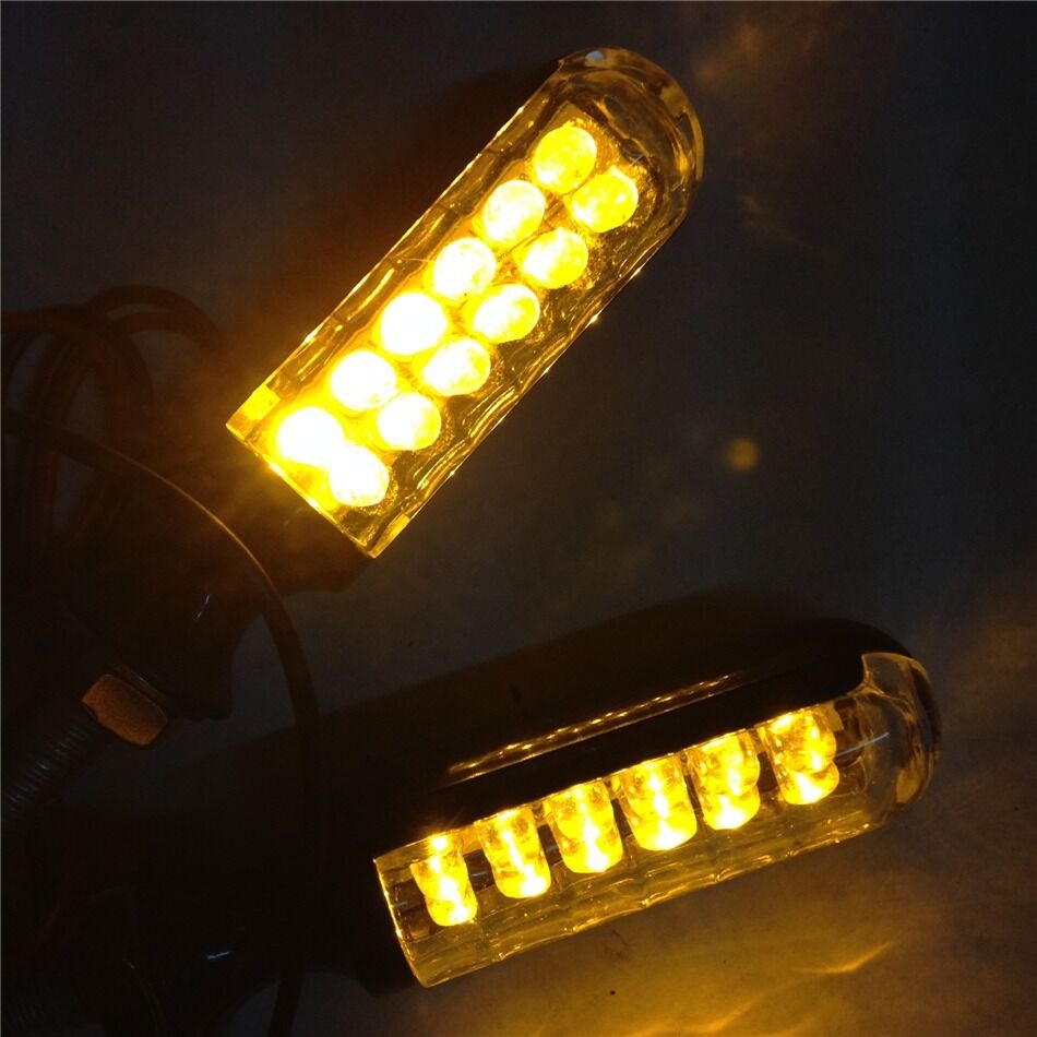 Amber Turn Signals Blinkers For Yamaha Kawasaki Shadow V Star VTX VN XVS VT S40