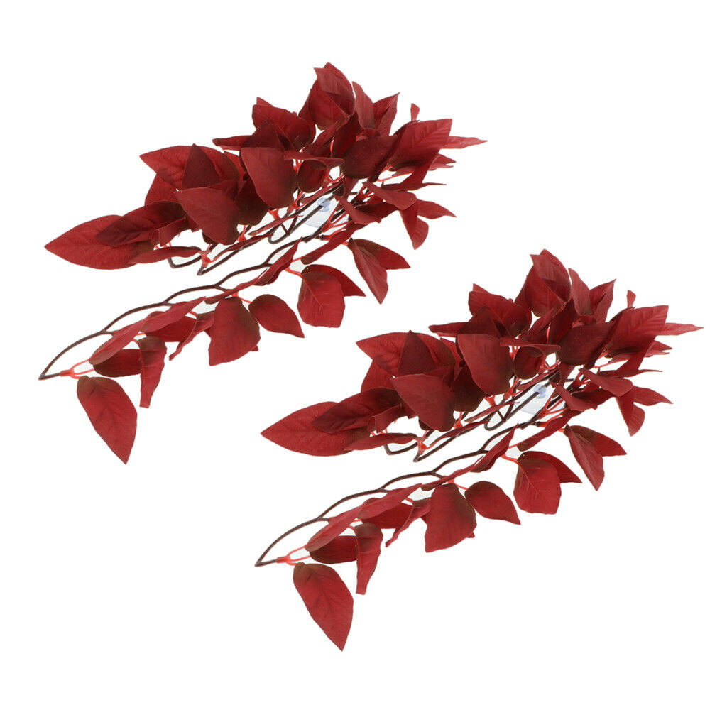 2 Pieces Artificial Crane Plants Aquarium Tank Planting Reptile Hideaway