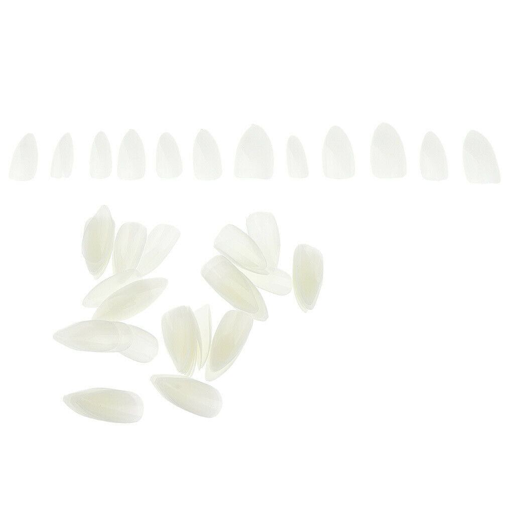 600pcs False Nail Tips Nail Practice Salons DIY Manicure Art Tools Natural