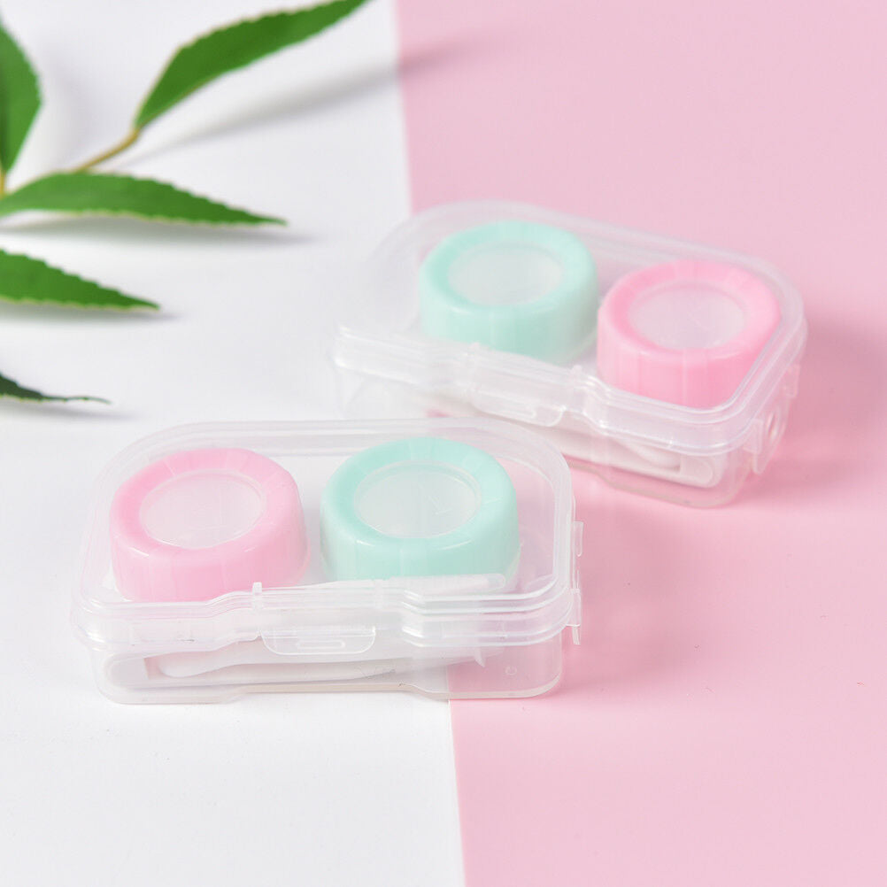 Colorful‘Transparent PortableContact Len CaseBox Storage Box Holder'Container BD