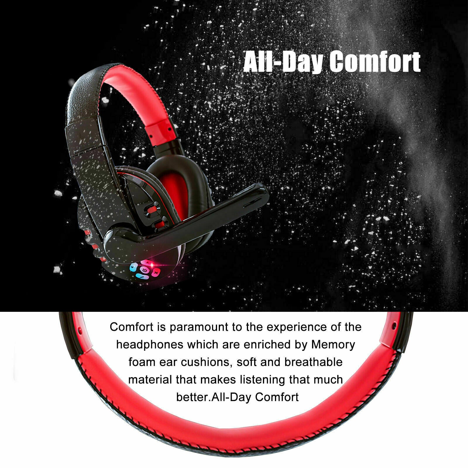 Foldable Bluetooth 5.0 Headphones Earphones Wireless Headset Noise Cancelling