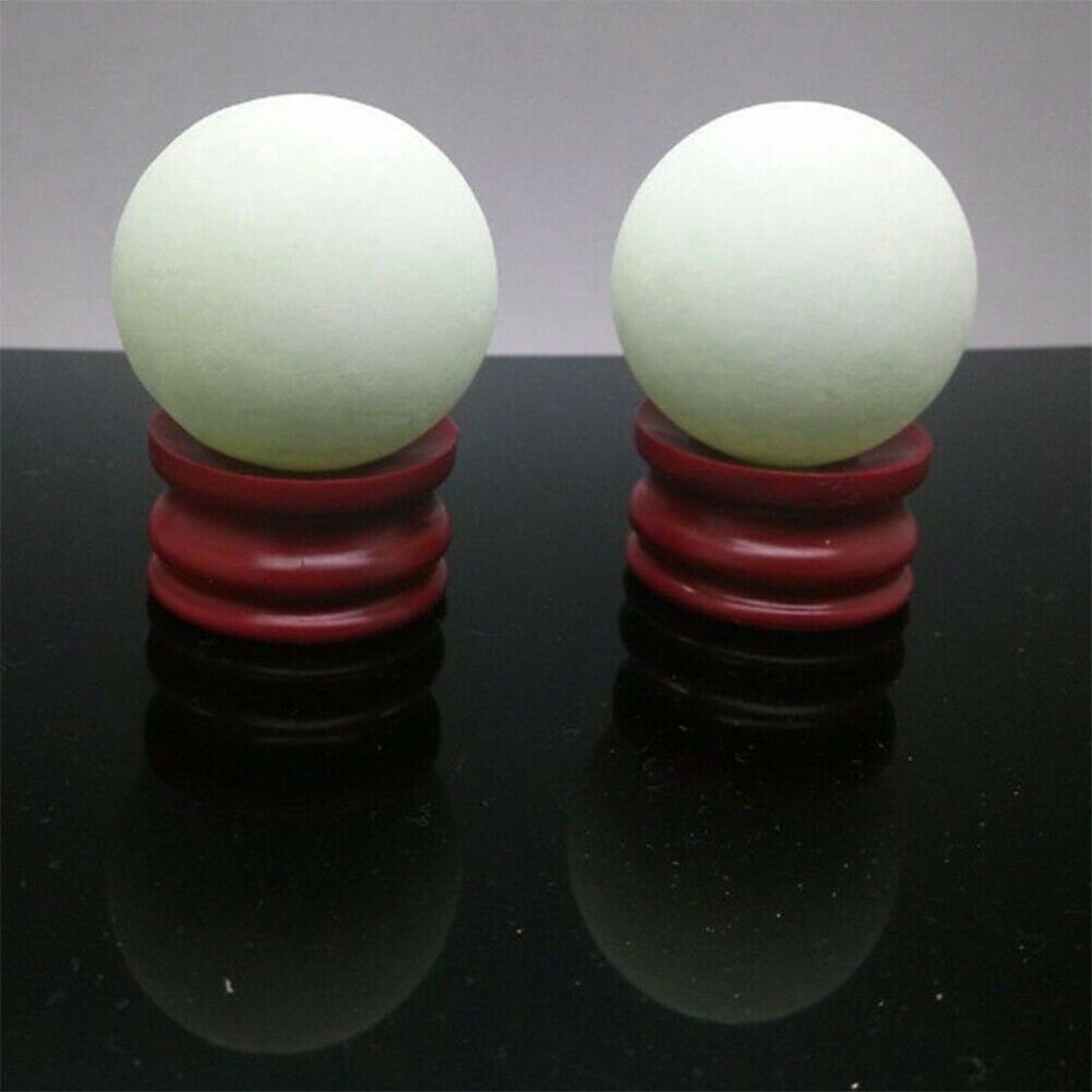 35MM Glow In The Dark Stone Green Luminous Quartz Crystal Sphere Ball Stand
