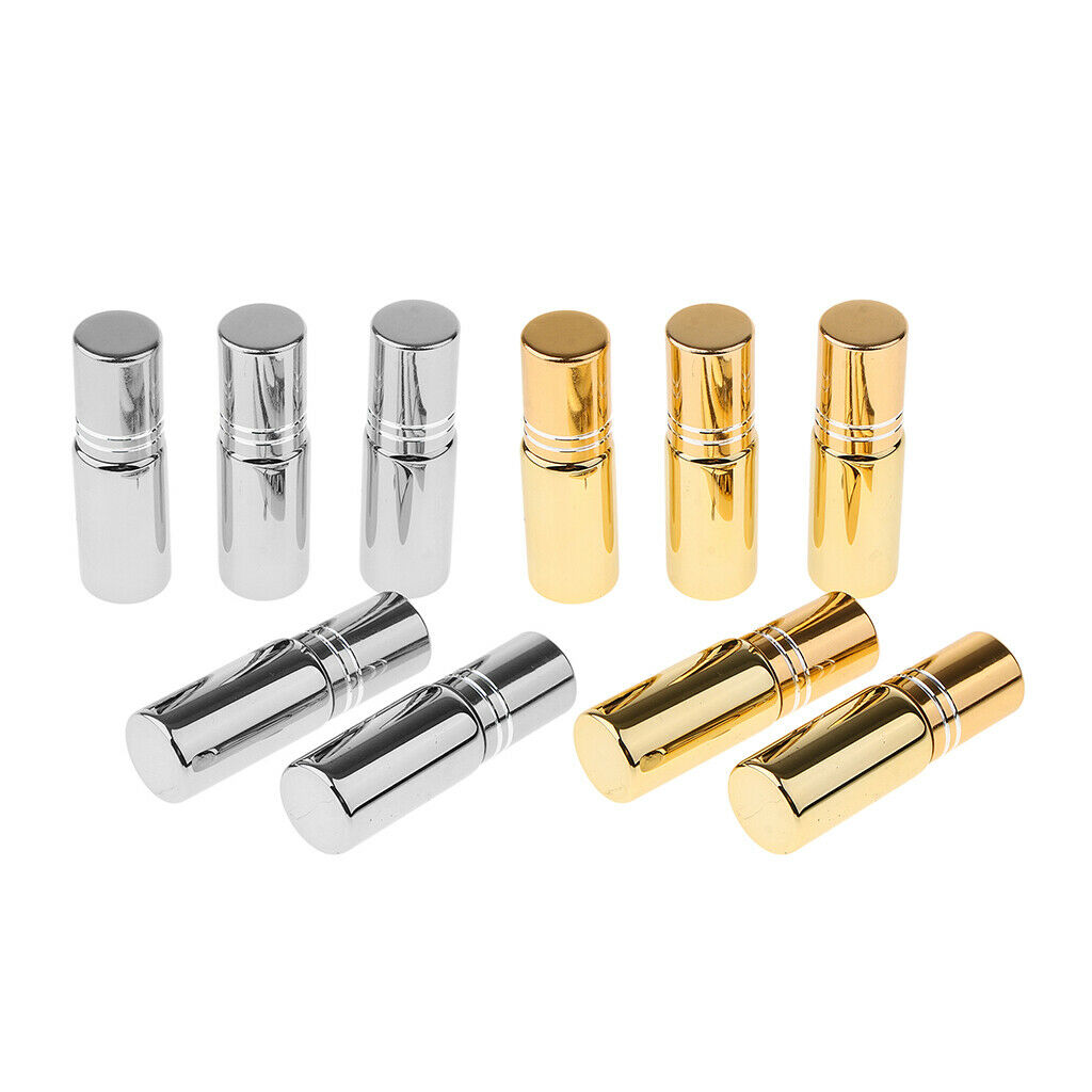 5Pcs Empty Roll on Bottles 5ml Glass Roller Bottle for Perfume Essential Oil