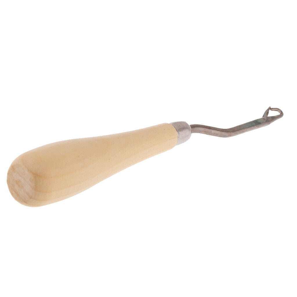 Wood Handle Latch Hook Crochet Weaving Needle Rug Making Knitting Interlock