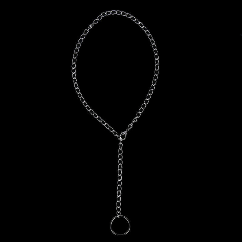 Punk Gothic Rock Round Metal Chain Choker Collar Necklace Pendant.l8