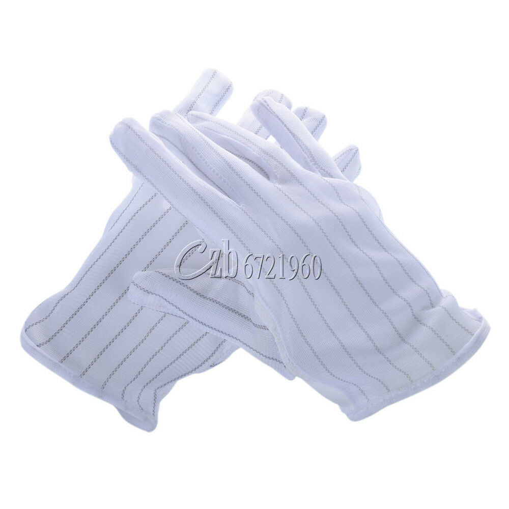10 Pairs Anti Static Work Gloves Inspection Nylon Knit Working Safety Grip Woker
