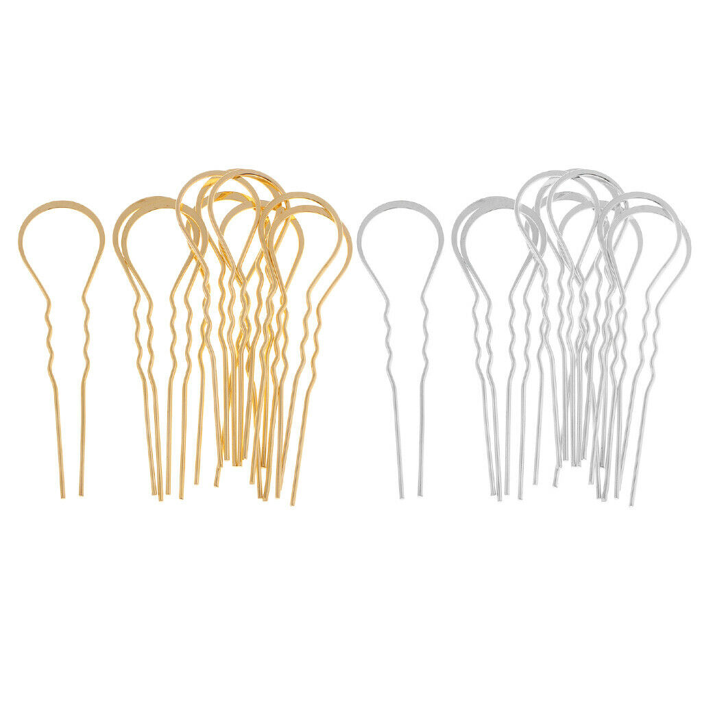 10Pcs U Shaped Hair Clips Hair Pins Hair Salon Tools Jewelry Making Findings