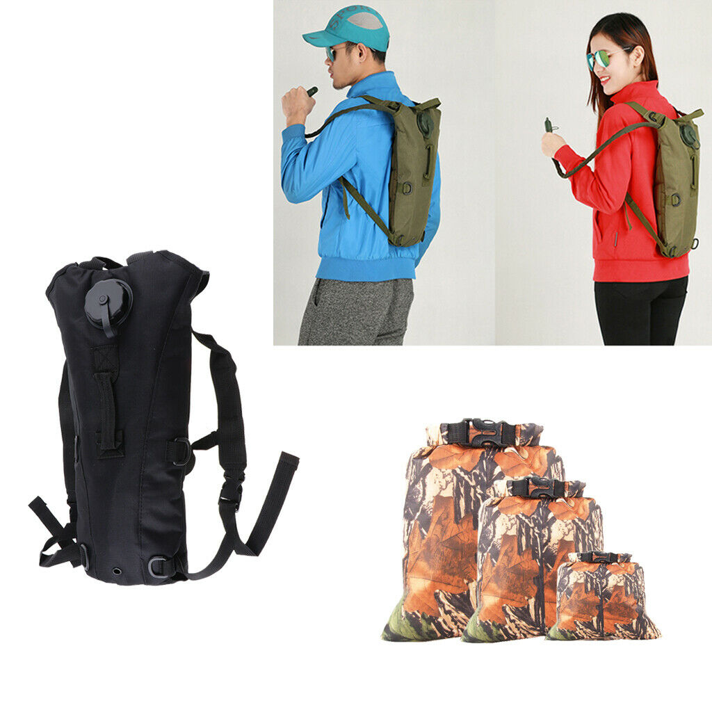 3L Water Reservoir  Hydration Rucksack with 3pcs Waterproof Bladder Bags (1.5L,