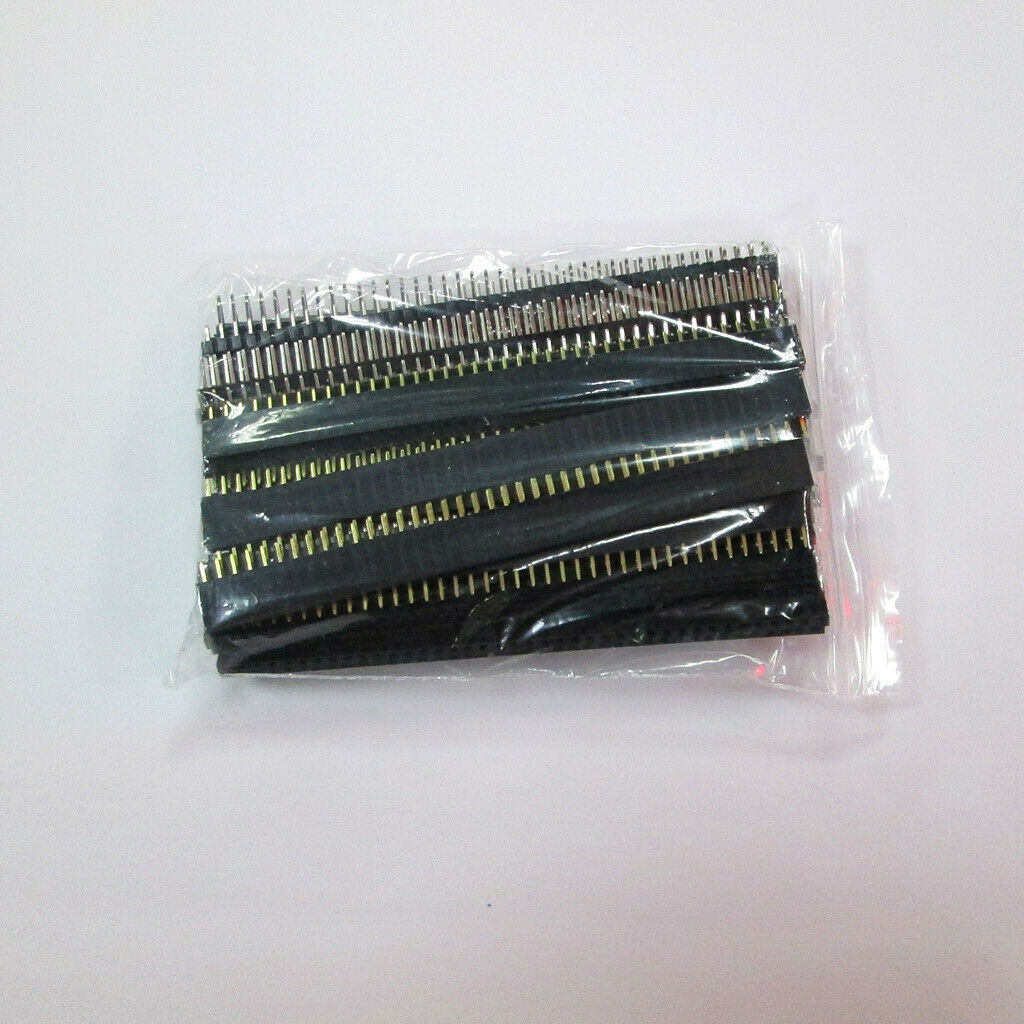 40Pcs PCB 40 Pin Male Female 2.54mm Single Row For    Prototype Header