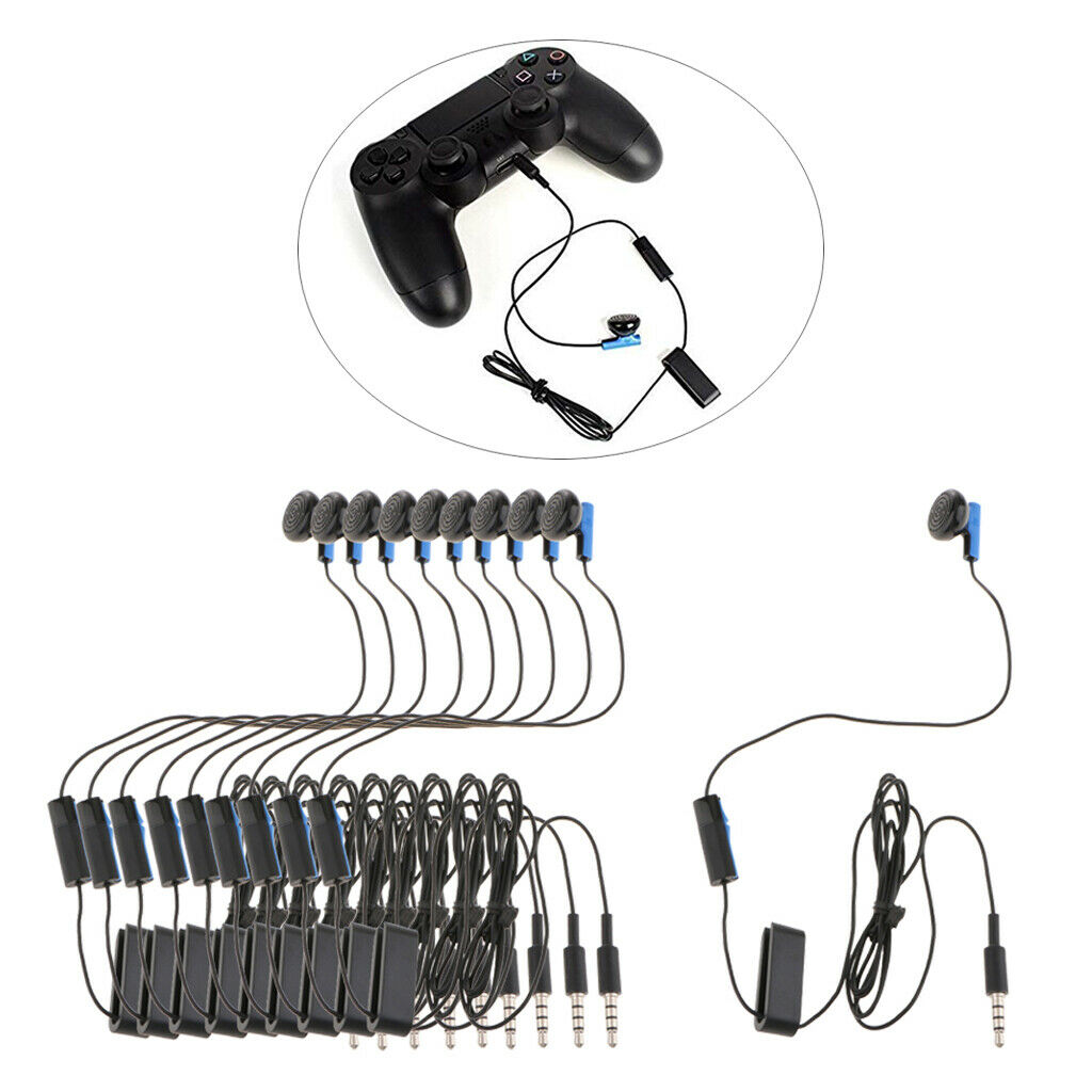 10pcs/pack Portable Mono Earphone 1.2m Headphone for Sony PS4 Controller