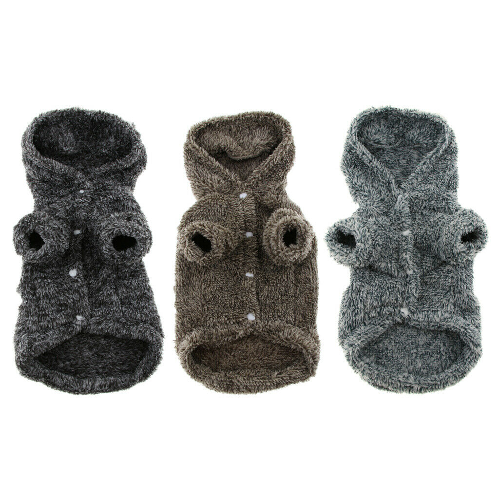 Coral Fleece Teddy Clothes Sloth Bear Dress up Costume Dog Hoodie Black
