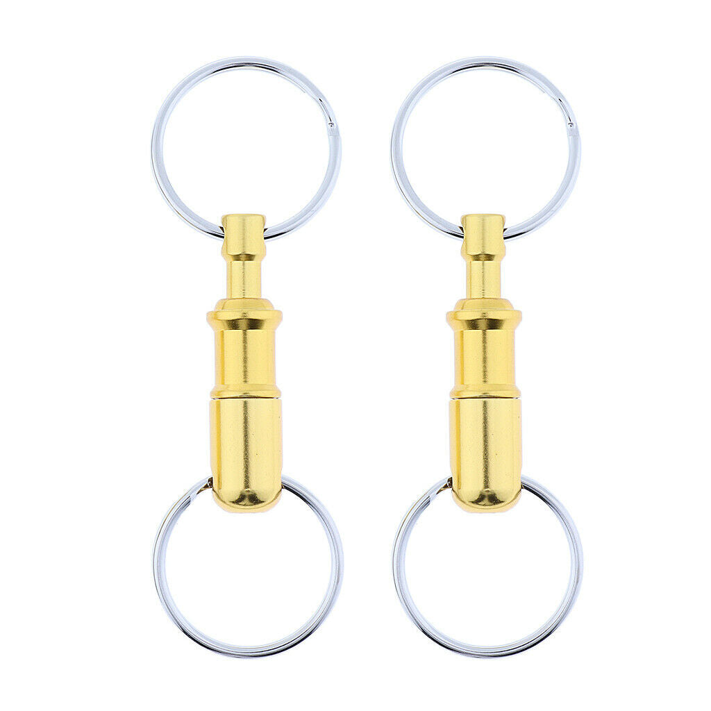 4x Quick Release Keychain Double Rings Convenient Handy Outdoor Travel