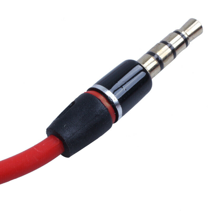 3.5mm 1/8 inch Male to Male 4 Pole Car AUX Audio Cord Cable Record Headphone RQ7
