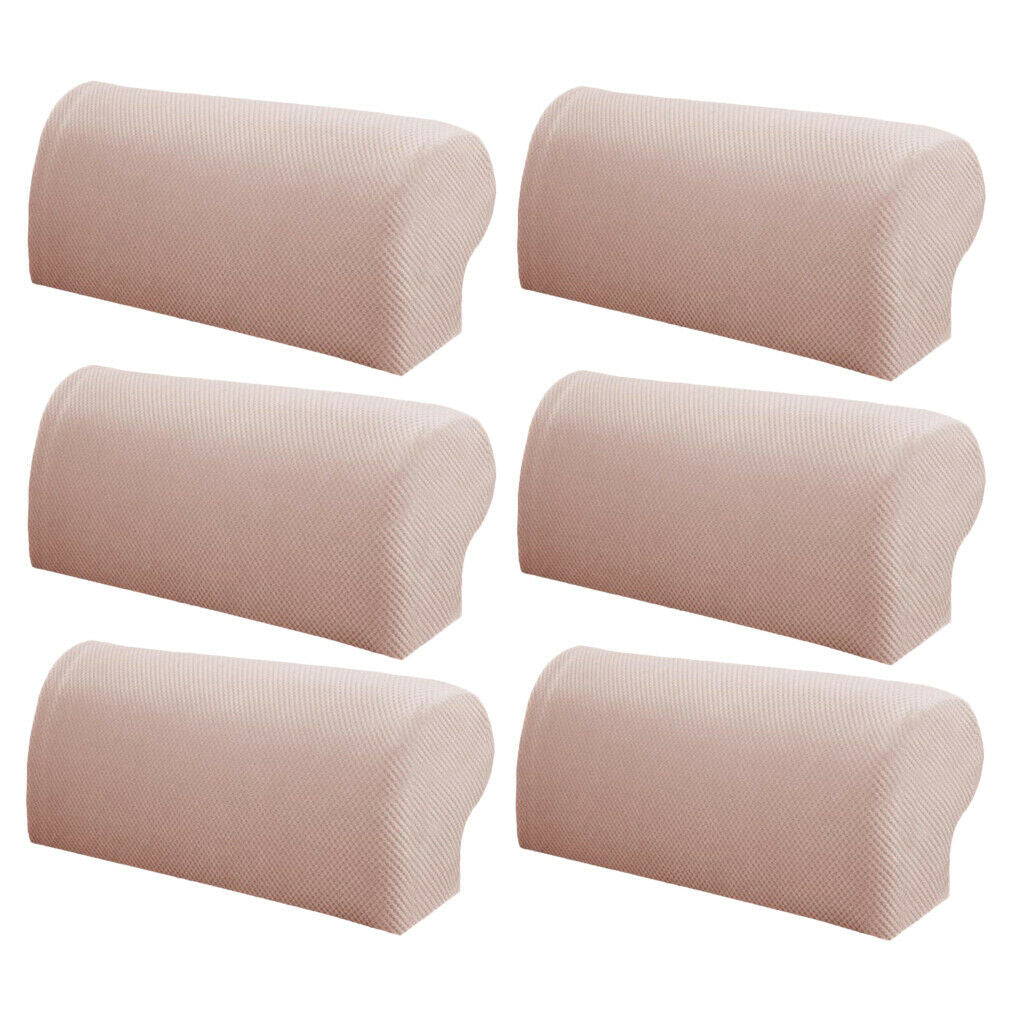 3 Pairs Thickened Stretch Polyester Sofa Armchair Armrest Covers Slipcovers