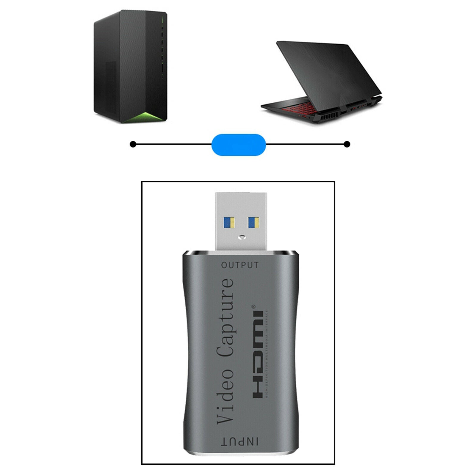 Video Capture Card HDMI to USB 1080p USB Video Recording Screen Sharing