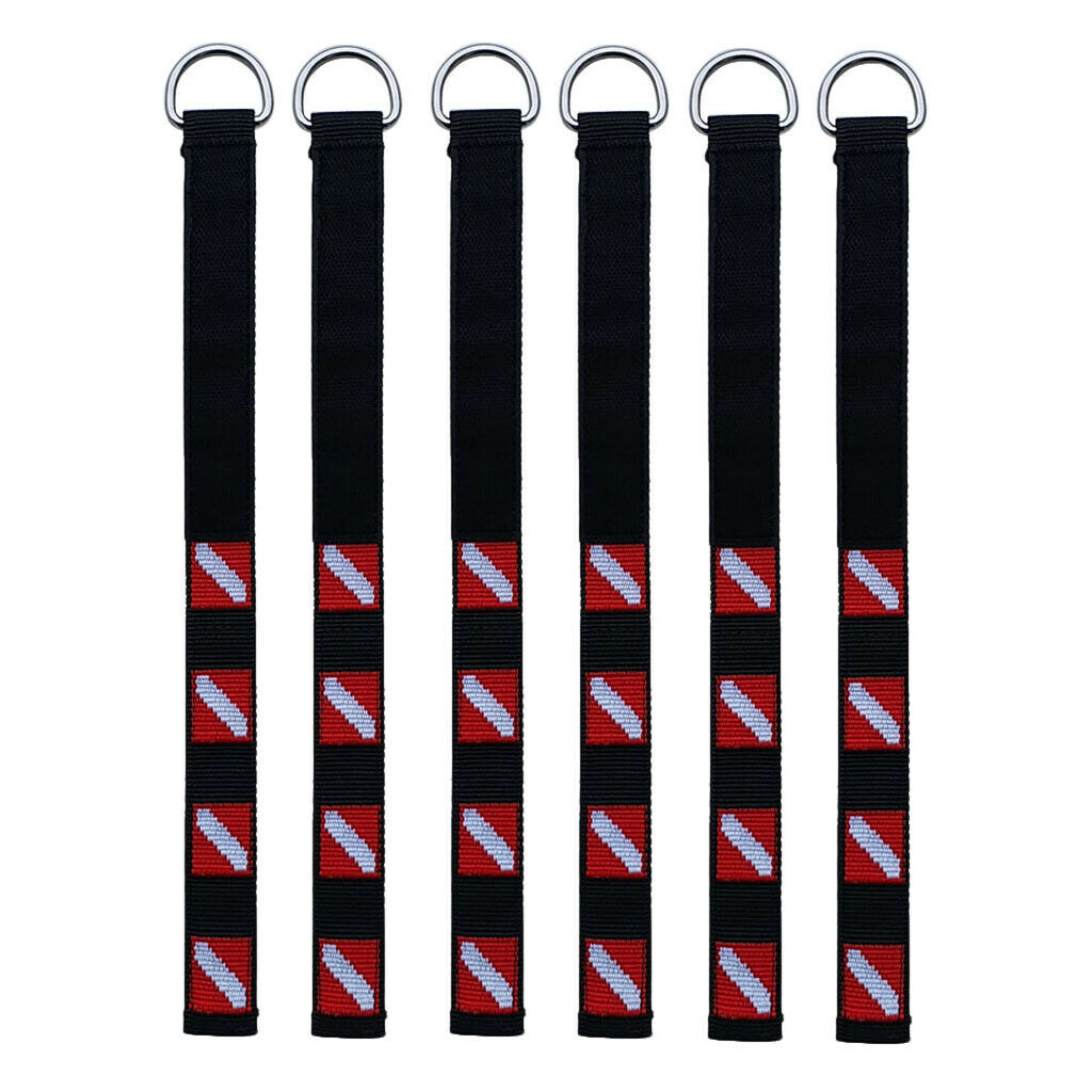 6pcs Scuba Diving Dive Wrist Strap Wristband Webbing for Underwater Torch Light