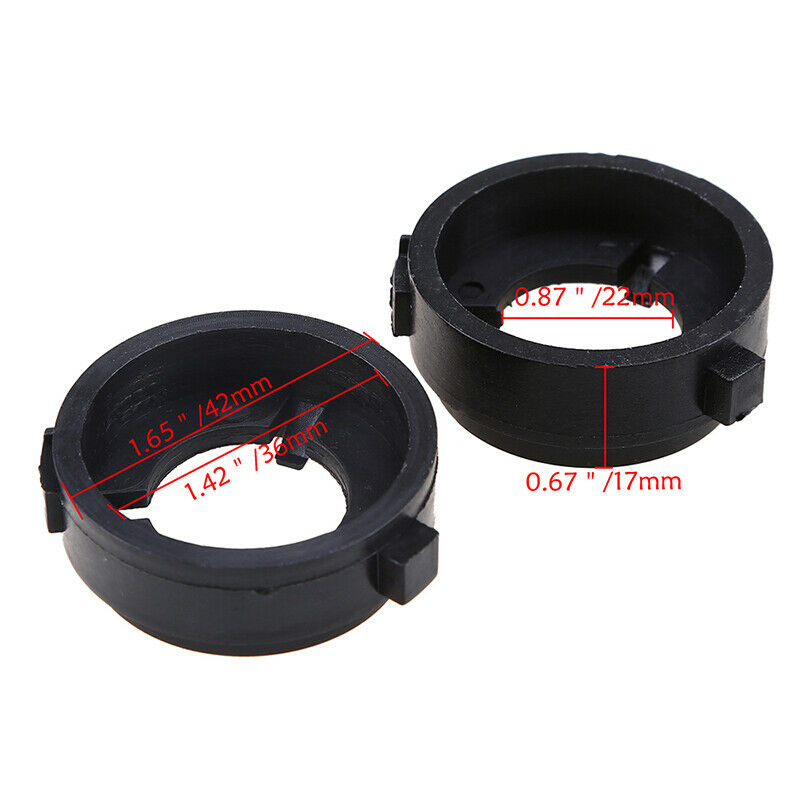 H7 LED Headlight Bulb Adapter Holder Socket Retainer Clip Black Fit VW Golf