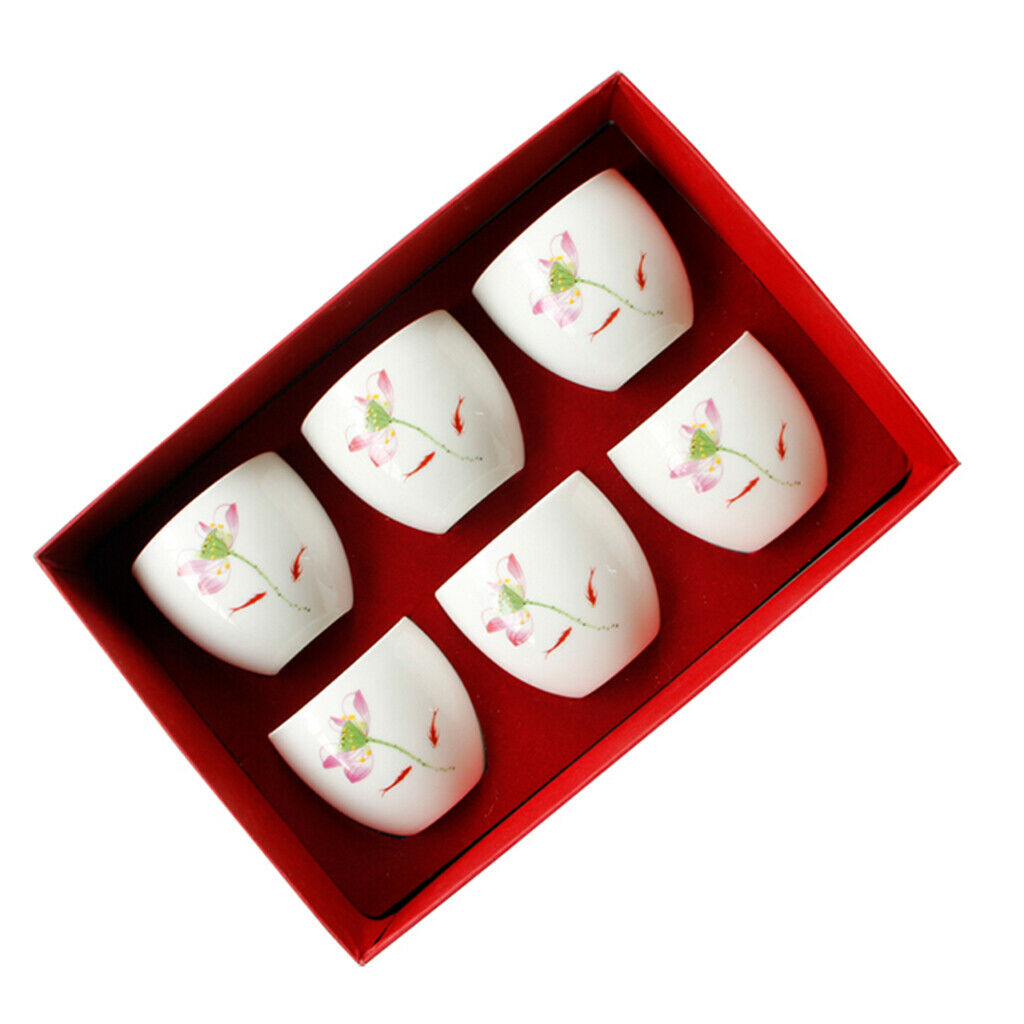 6 Pcs/Set Ceramic Coffee Milk Mugs Tea Cup Gifts for Friends Family
