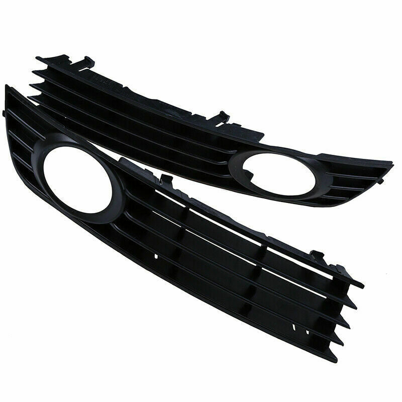2x Black Front Bumper Fog Light Grilles For Audi A4 Sedan 2002-2004 03 8H0807681
