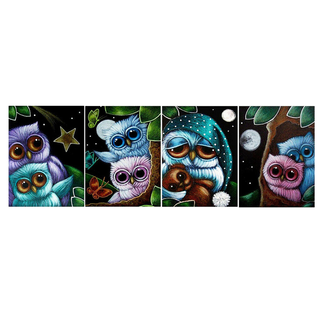 Cartoon Owl DIY 5D Diamond Painting Embroidery Cross Stitch Craft Kit 4#