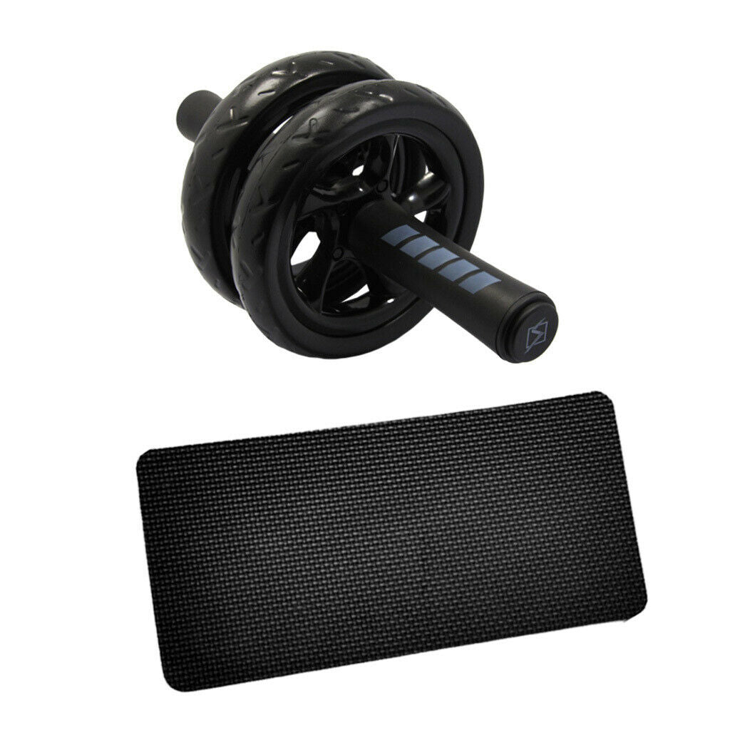 Ab Exercise Dual Wheel Roller Fitness Stomach Abdominal Core Training Gear