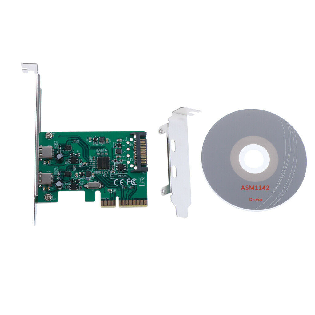 PCI-E Pci-Express to 2 Ports USB 3.1 Add on Expansion Card Adapter 10 Gbps