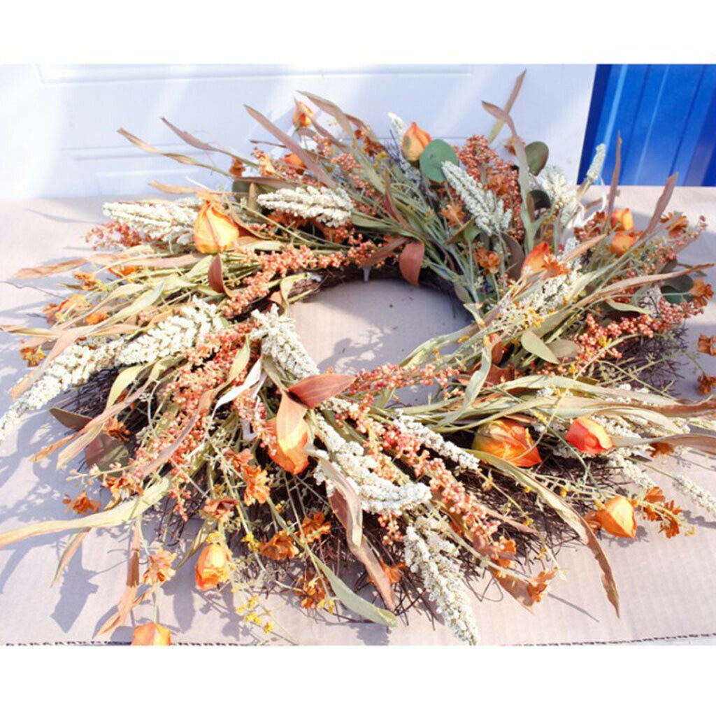 24inch Large Front Door Wreath Handcrafted Garland for Home Wall Decor