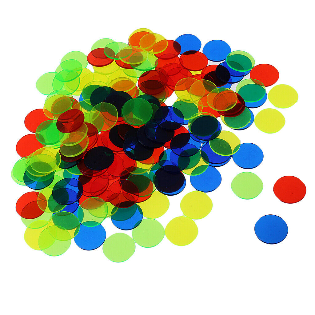 500 Pieces Plastic Poker Chips Bingo Board Games Markers Token Children