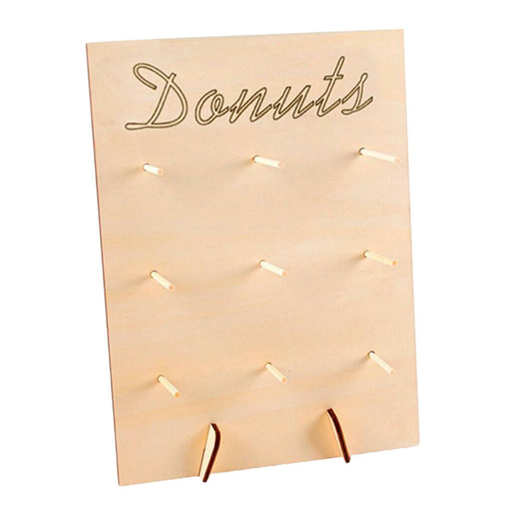 1Set Wooden Donut Display Wall Pack Birthday Wedding Party Sweet Treat Stand