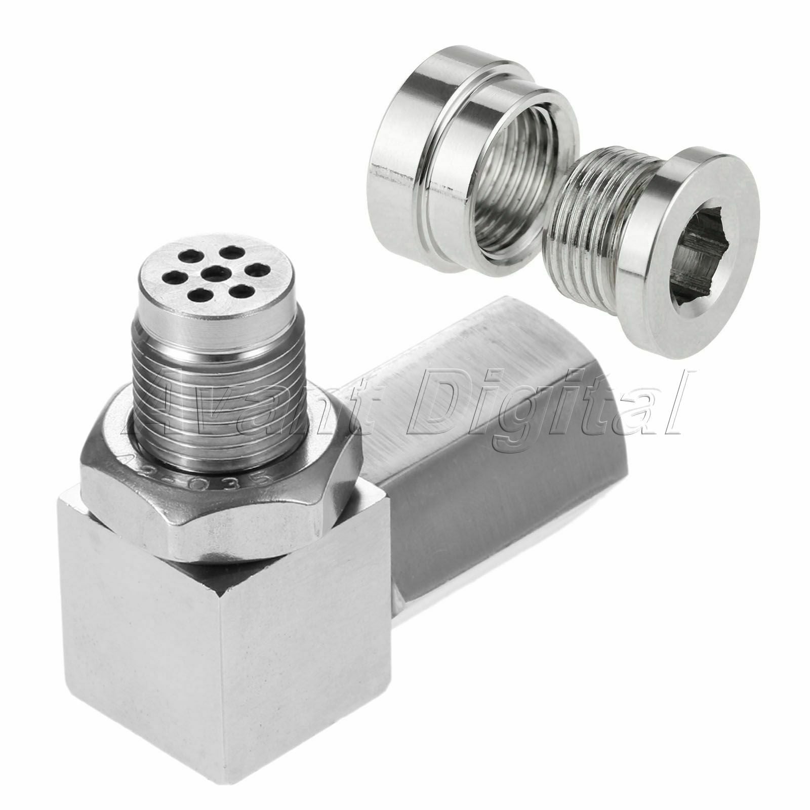 Auto M18x1.5mm O2 Sensors Extension Adapter Mini Catalytic Converter 90° Steel