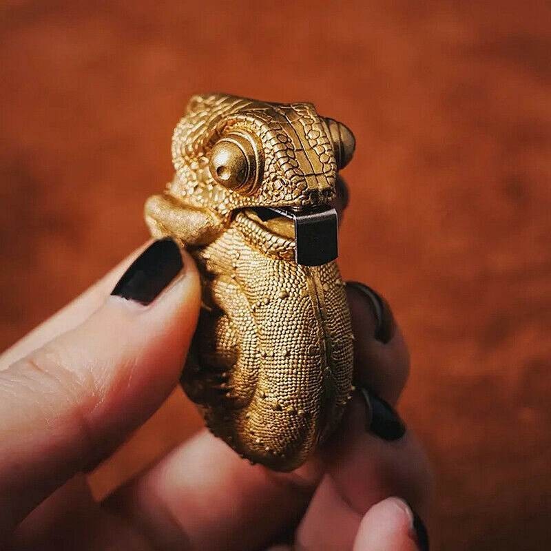 Chameleon Tape Measuring Ruler Ring Brass Insect Shape Measure Centimeter Ru DF
