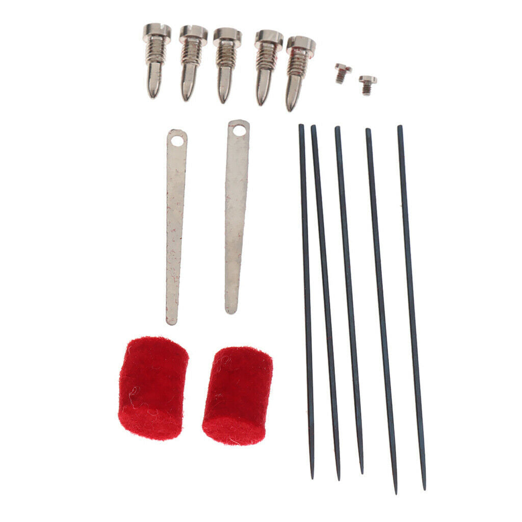 16 Pieces Sax Accessories Sax Springs+Screws+Bumper Felts+ Flat Springs