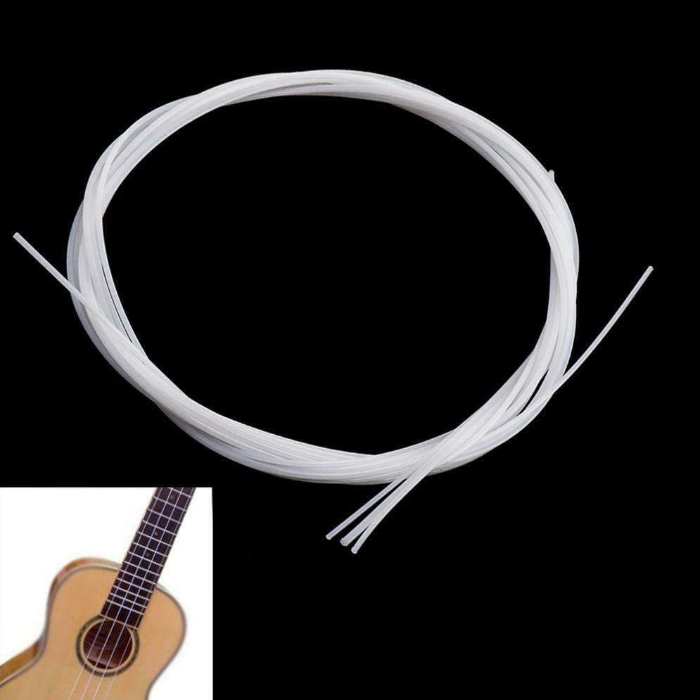 4pcs White Durable Nylon Ukulele Strings Replacement Part for 21" 23" 26"
