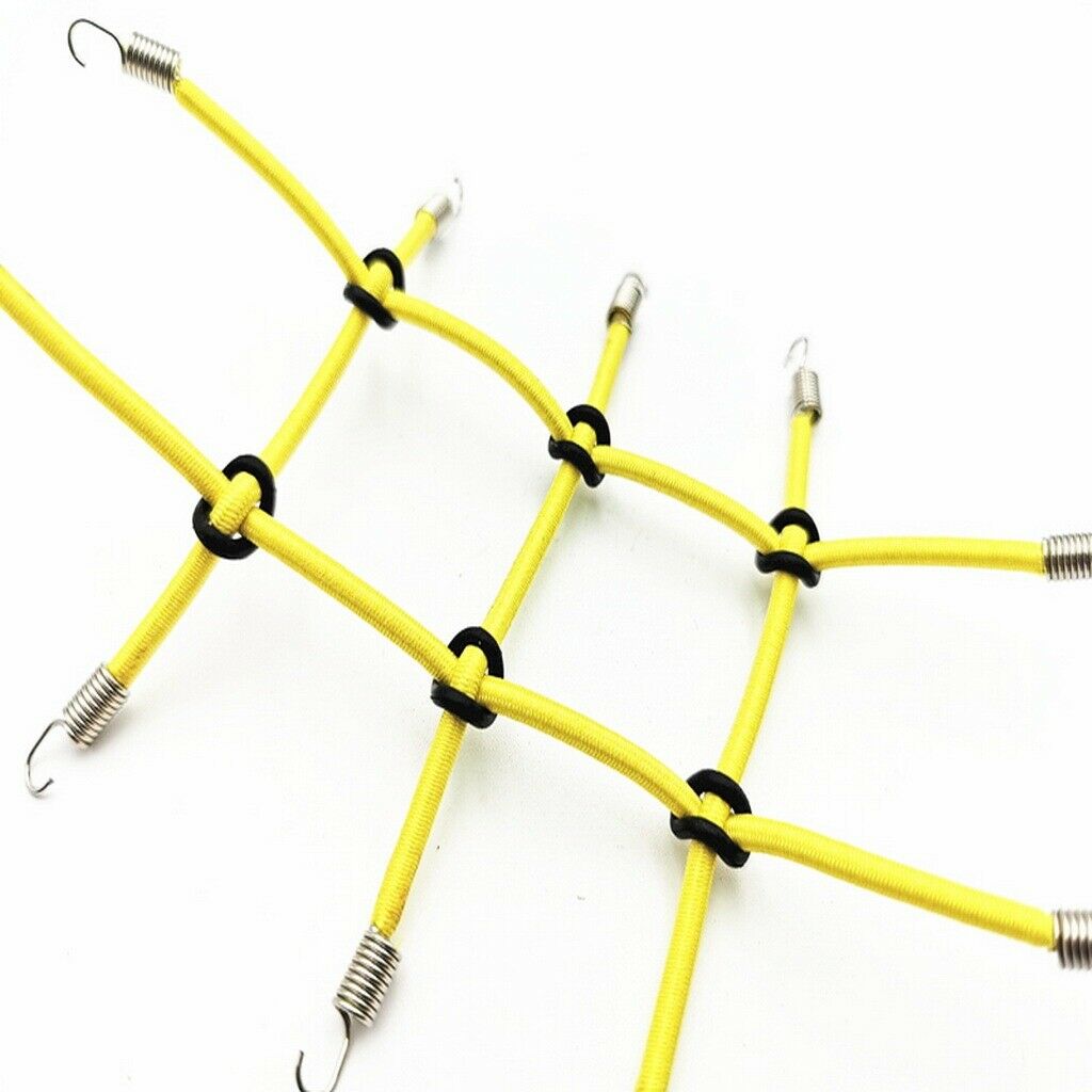 Elastic RC Rack Luggage Net w/ Hook for 1/10 RC Rock Crawler Car Yellow