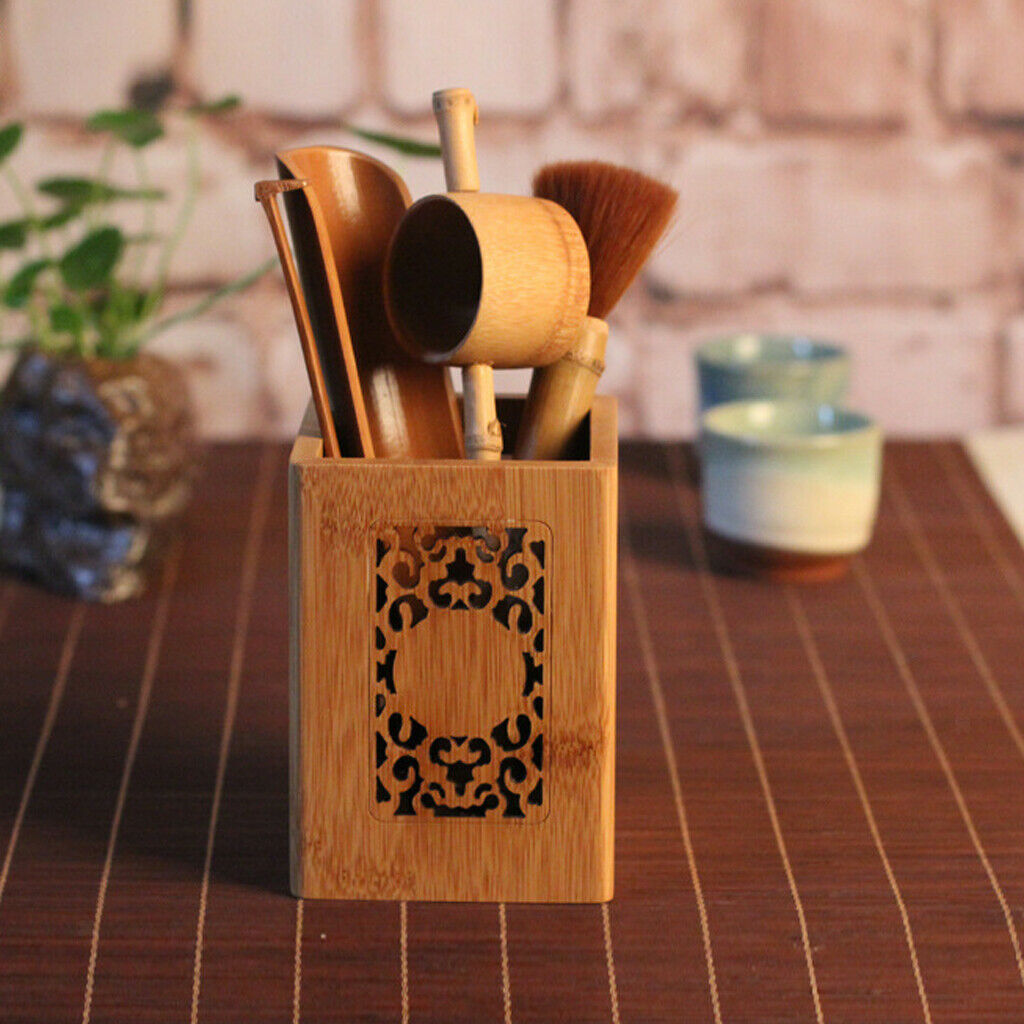 Pack Of Tea Accessories Bamboo Tea Spoon Scoop Matcha Whisk Storage Holder