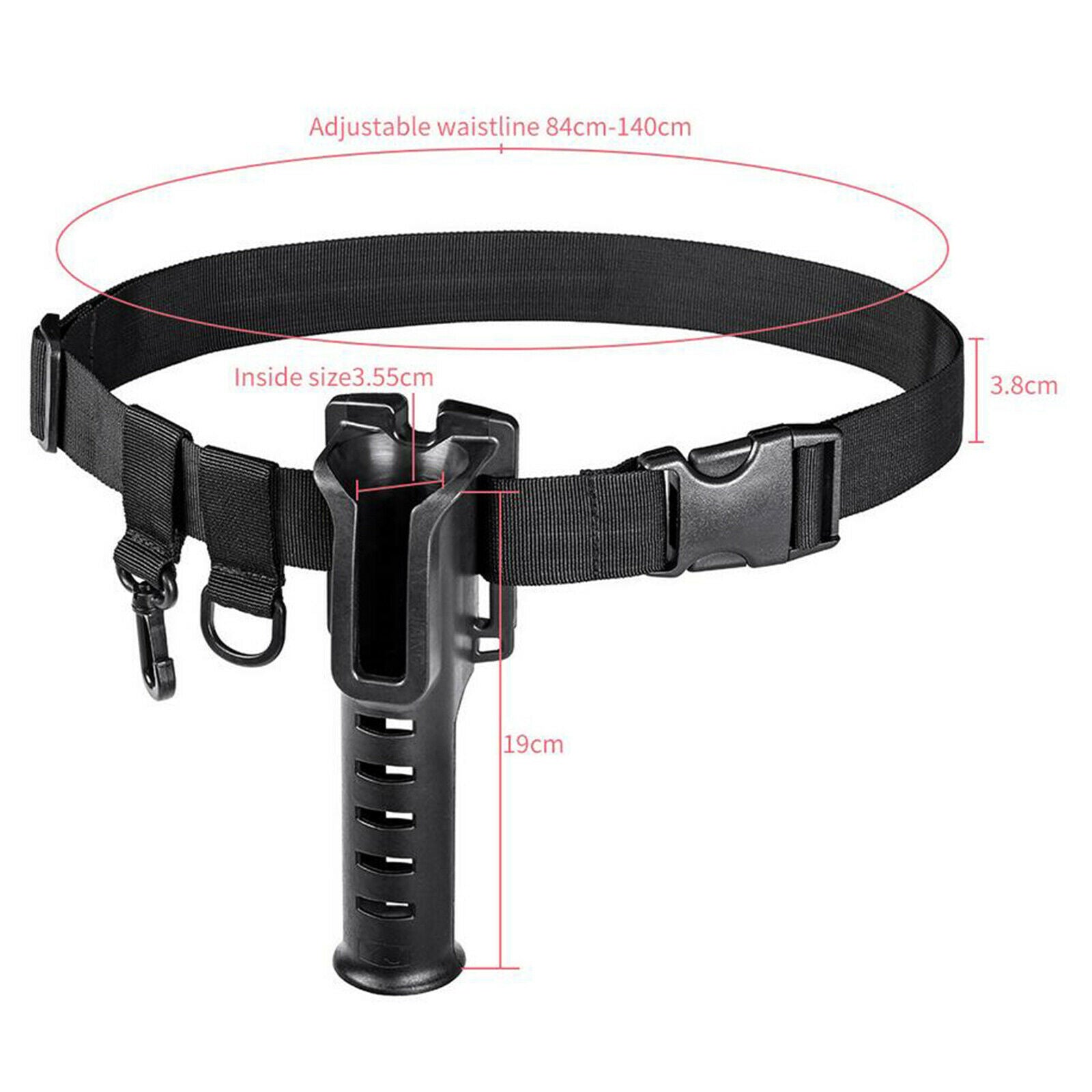 Durable Nylon Fishing Rod Holder Belt Tackle Fishing Pole Support Equipment