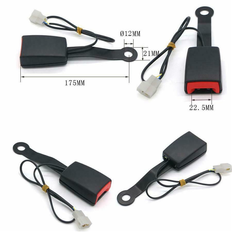 Car Seat Belt Lock Padding Socket Plug Connector with Disconnect Warning Cable