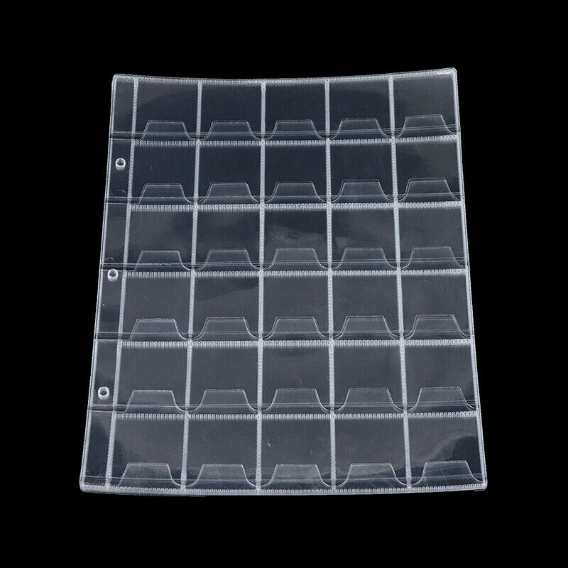 5pcs 30 Pocket Stamps Coin Exhibition Albums Coin Collection Loose-leaf B.l8