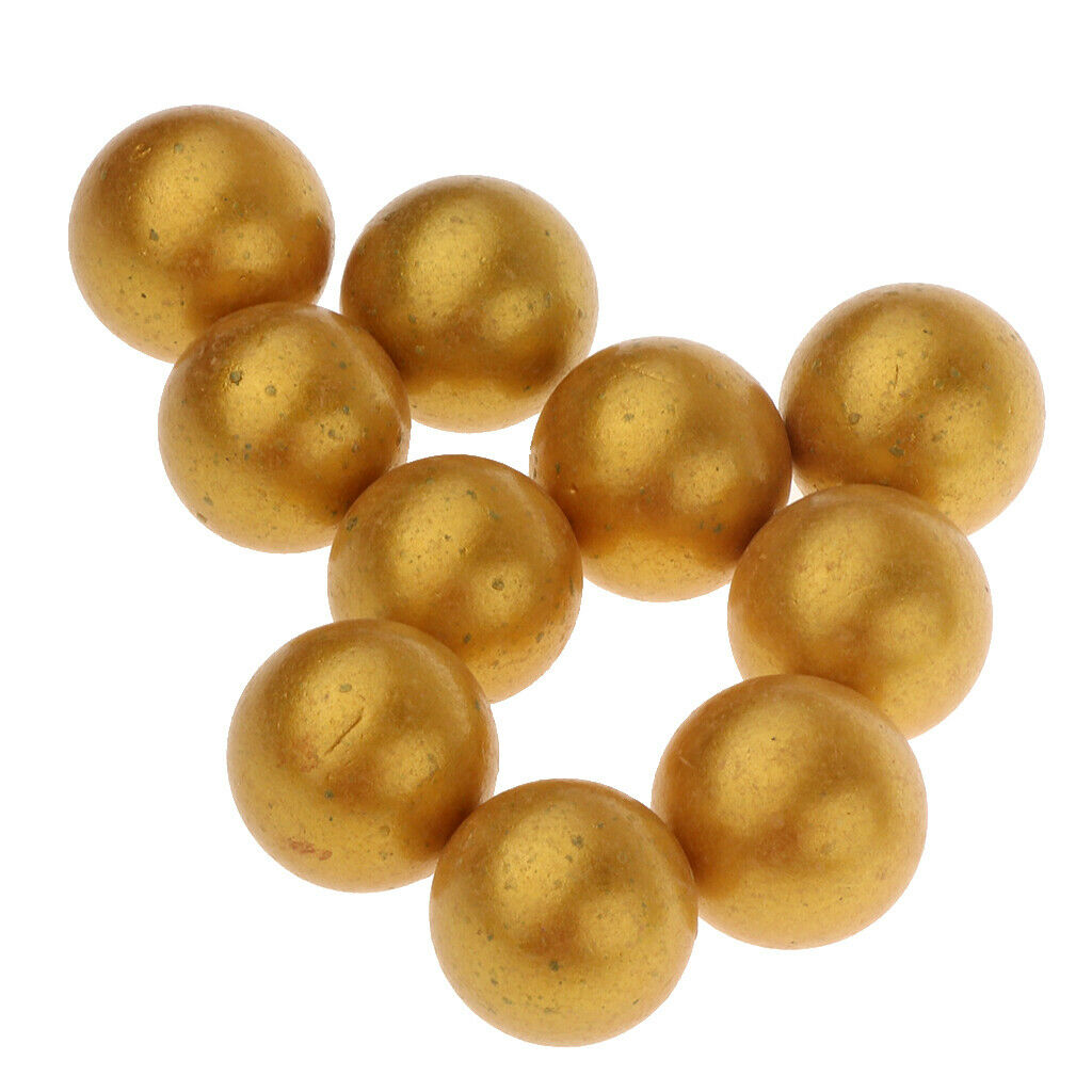 10 Pieces 25mm Diameter Glass Marbles Toys Jump Ball Marbles Game Yellow