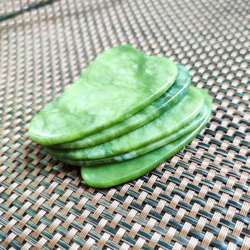 Gua Sha Board Scraper Natural Jade Stone Guasha Massage Tool Care Healthy NeBDA