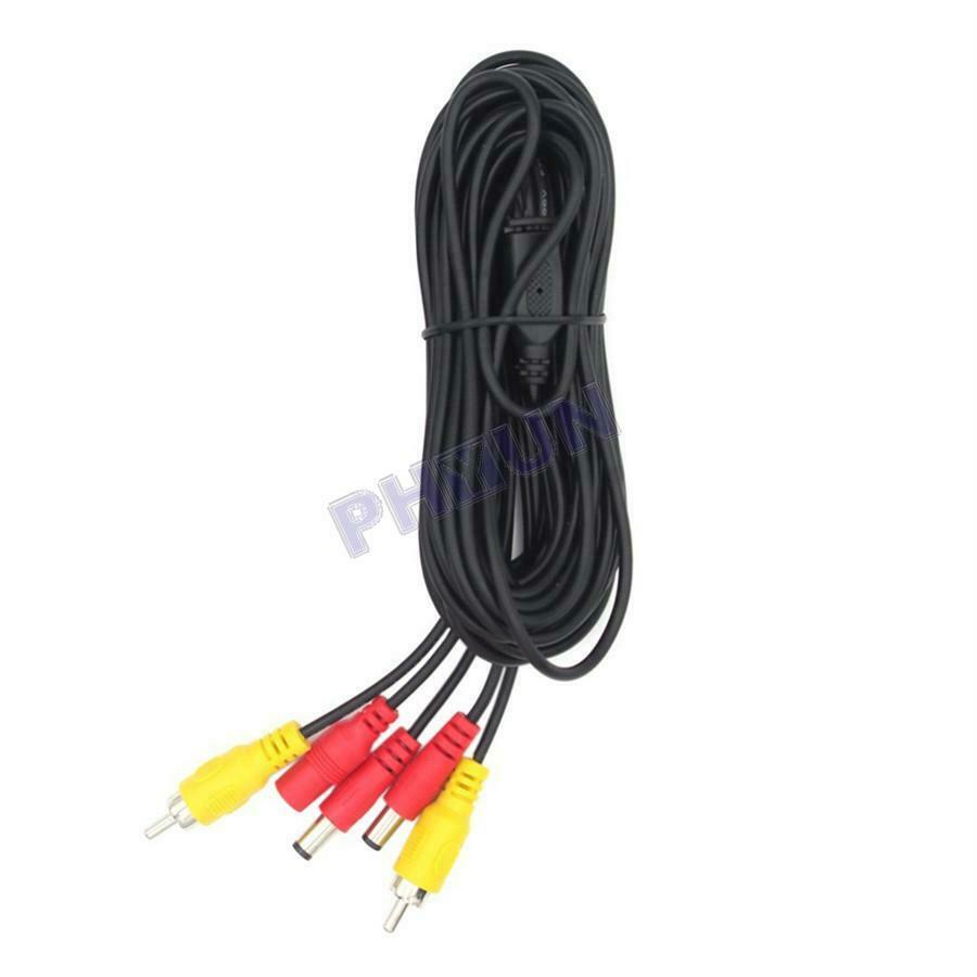 Car Backup Camera RCA Power Extension Cable RCA Male DC Male Universal 16Meters