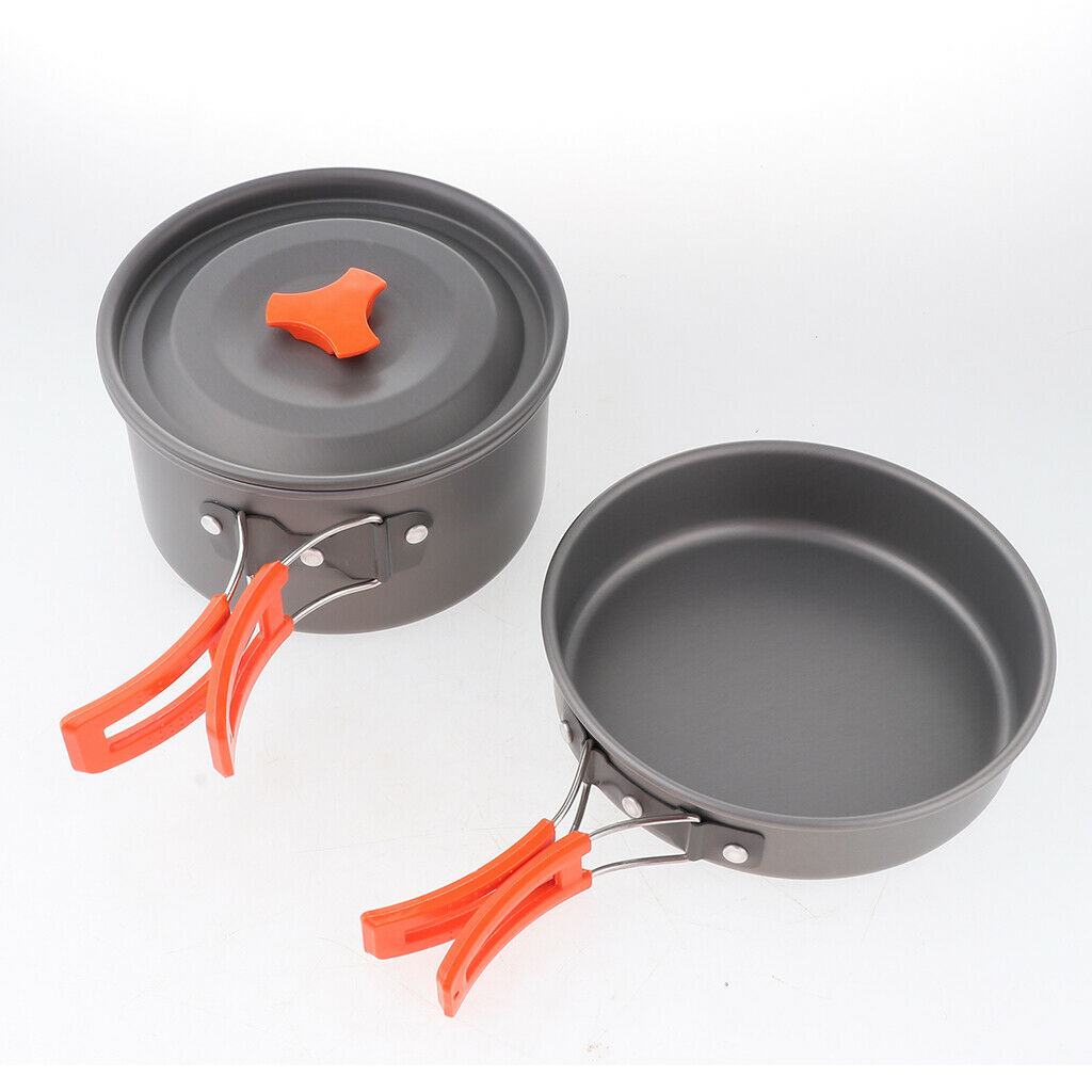 Aluminum Cookware Cutlery Set Camping Pot Pan Water Kettle Cooking Utensil